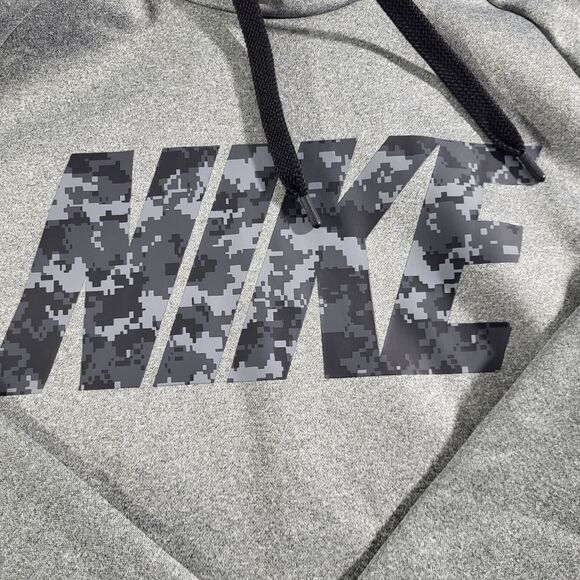 Nike Hoodie Mens Small Therma Training Digital Camo Logo Fleece Lined AJ4452 - Picture 7 of 7